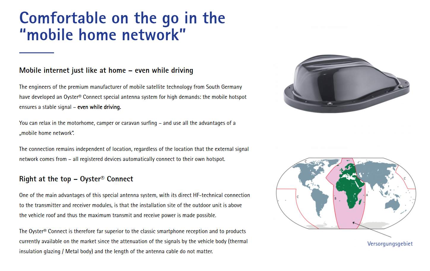 Oyster Connect 4G WIFI system for motorhomes and caravans banner 3